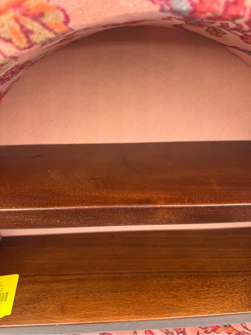 Urban Outfitters Jane Round Velvet Upholstered Wall Shelf